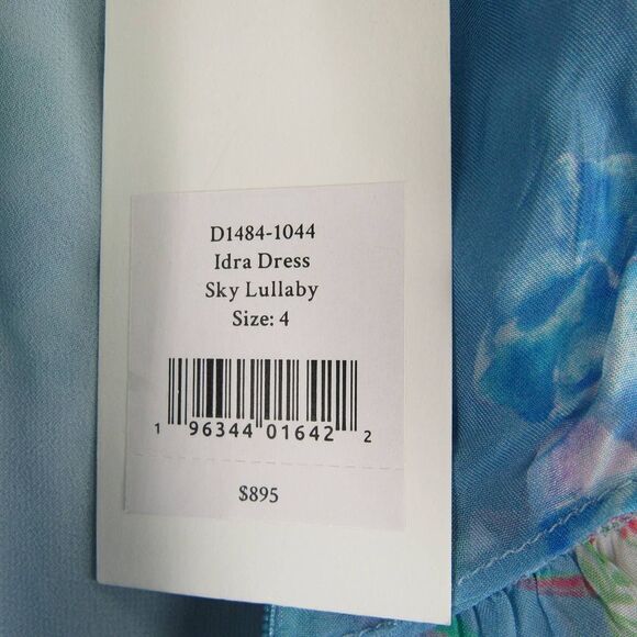 LoveShackFancy Women’s Idra Maxi Dress in Sky Lullaby Blue Sz 4 - Picture 5 of 6